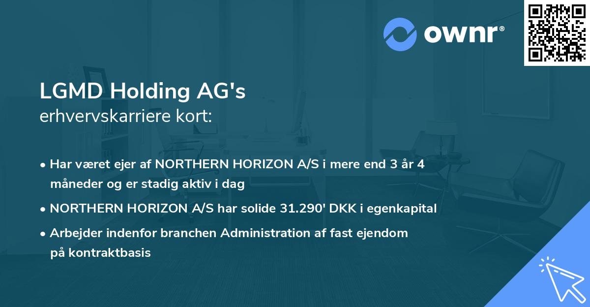 LGMD Holding AG's erhvervskarriere kort