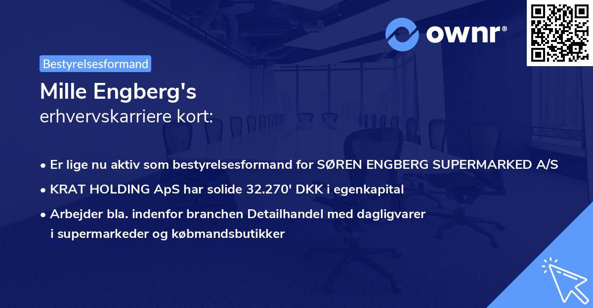 Mille Engberg's erhvervskarriere kort