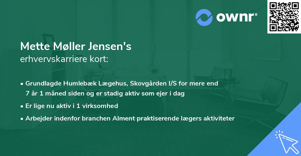 Mette Møller Jensen's erhvervskarriere kort