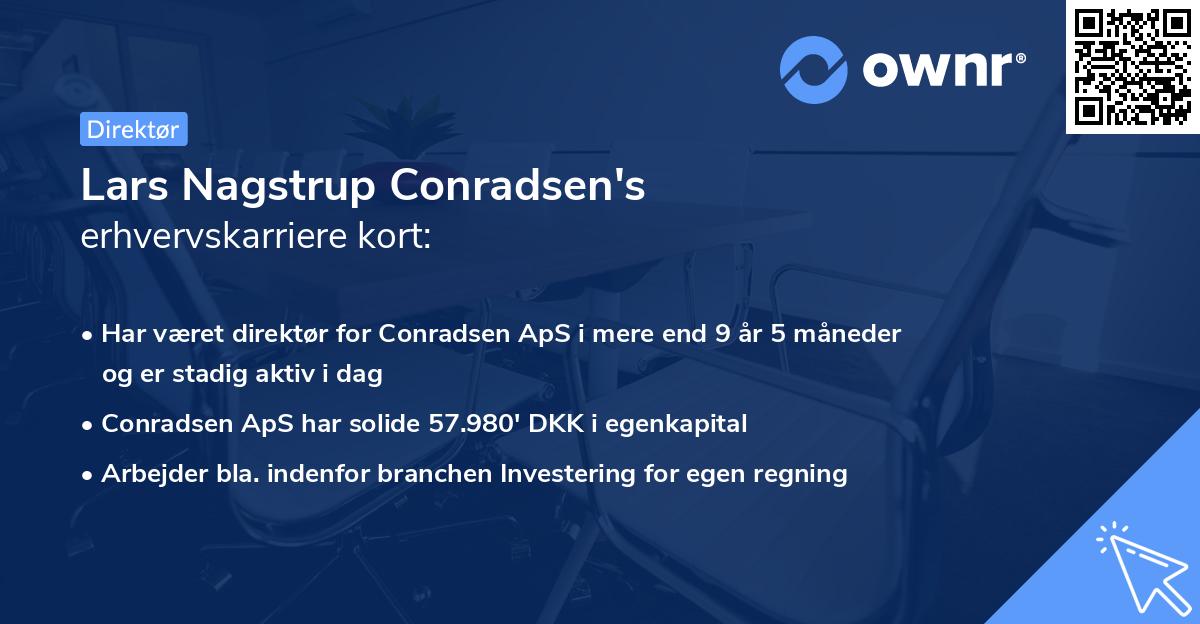 Lars Nagstrup Conradsen's erhvervskarriere kort