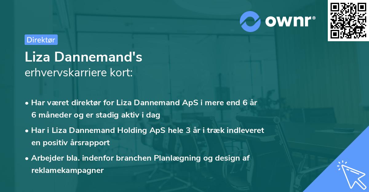 Liza Dannemand's erhvervskarriere kort