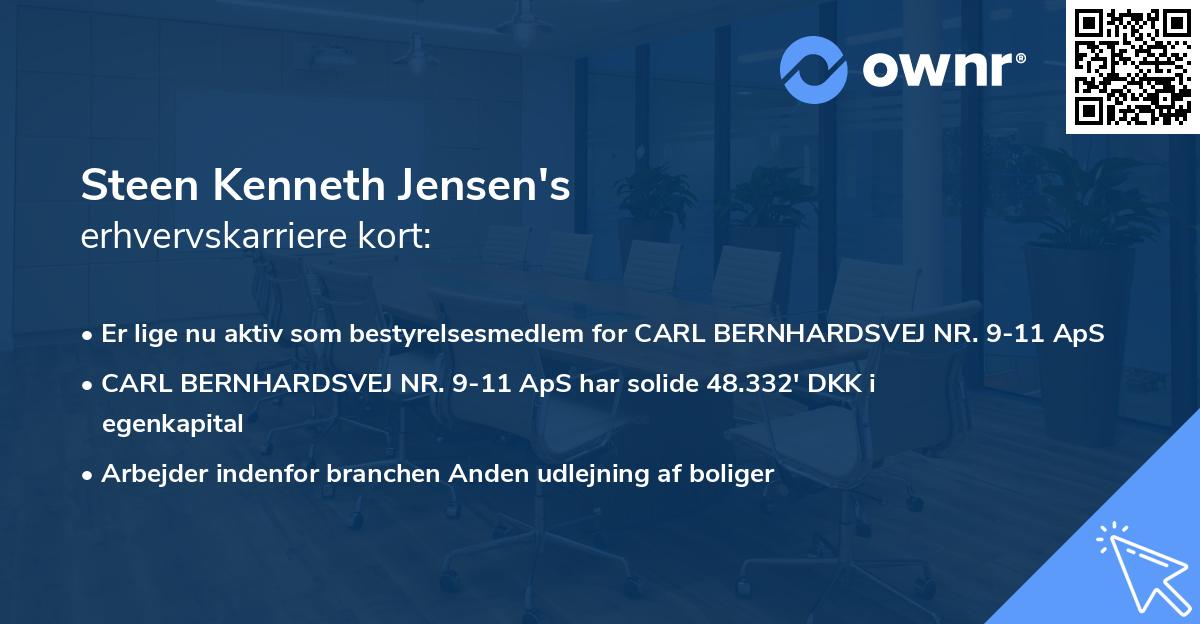 Steen Kenneth Jensen's erhvervskarriere kort