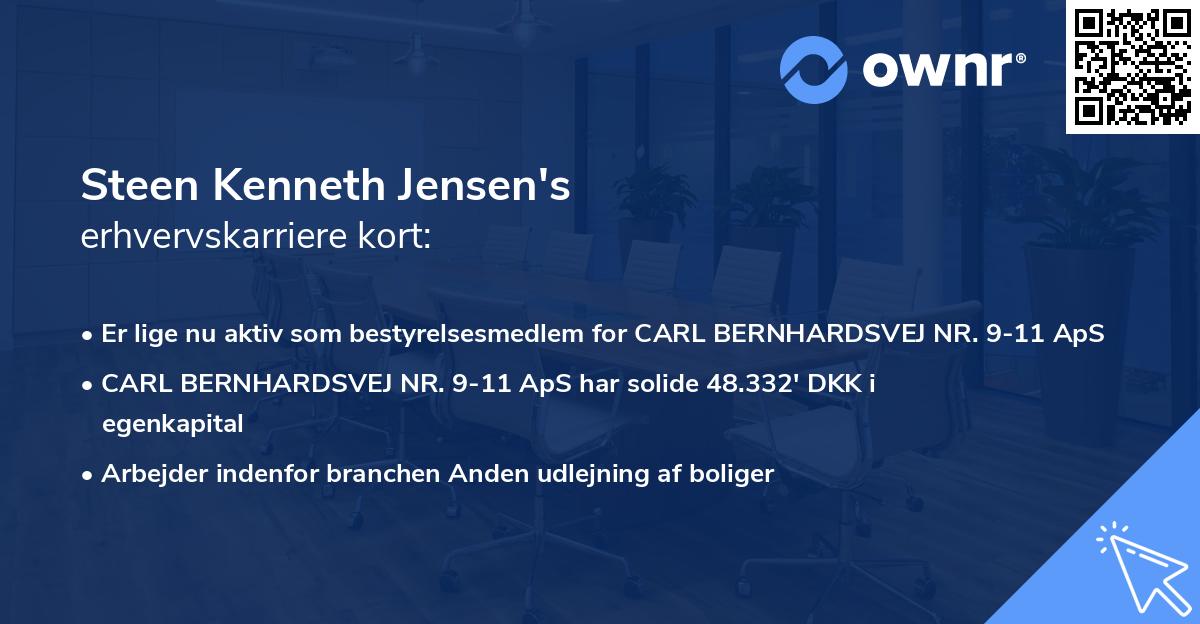 Steen Kenneth Jensen's erhvervskarriere kort