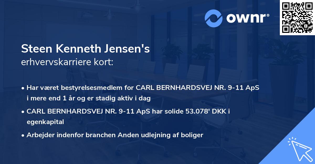 Steen Kenneth Jensen's erhvervskarriere kort