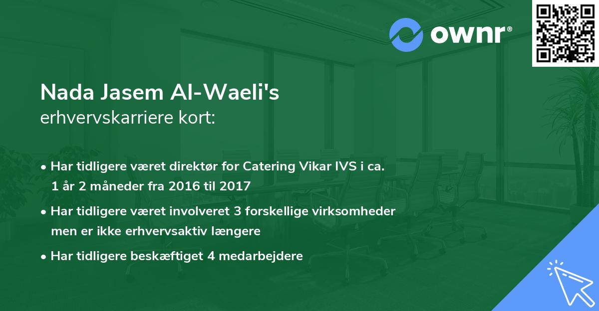 Nada Jasem Al-Waeli's erhvervskarriere kort