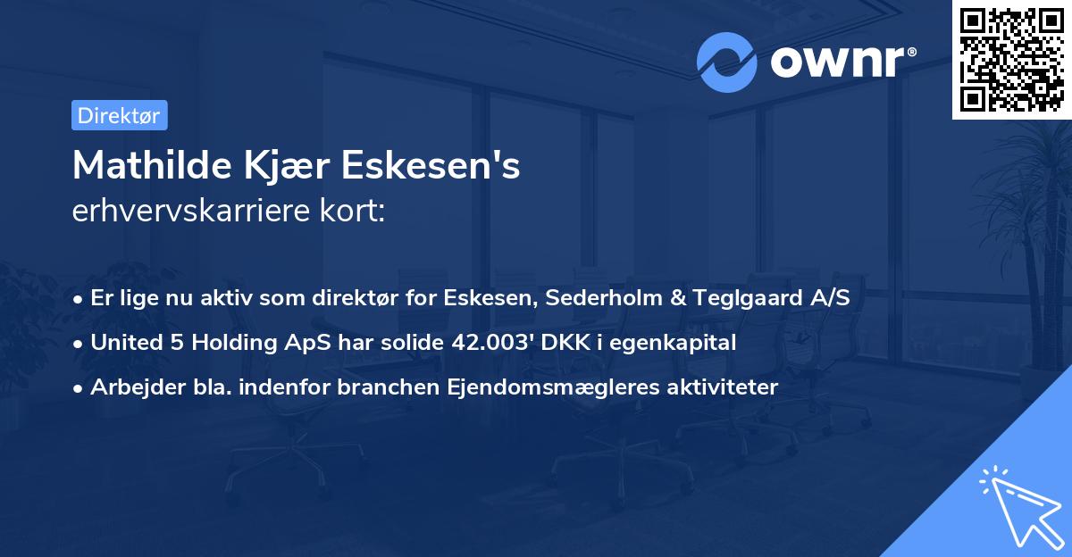 Mathilde Kjær Eskesen's erhvervskarriere kort