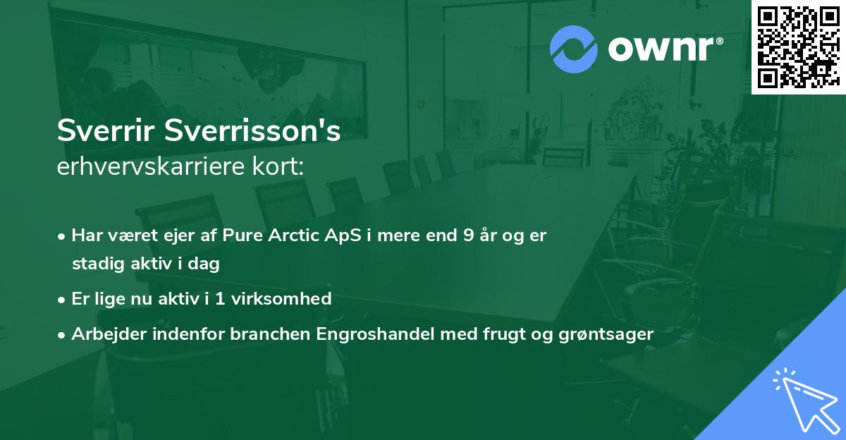 Sverrir Sverrisson's erhvervskarriere kort