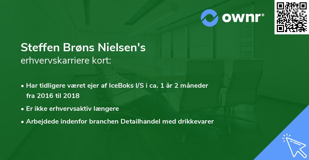 Steffen Brøns Nielsen's erhvervskarriere kort