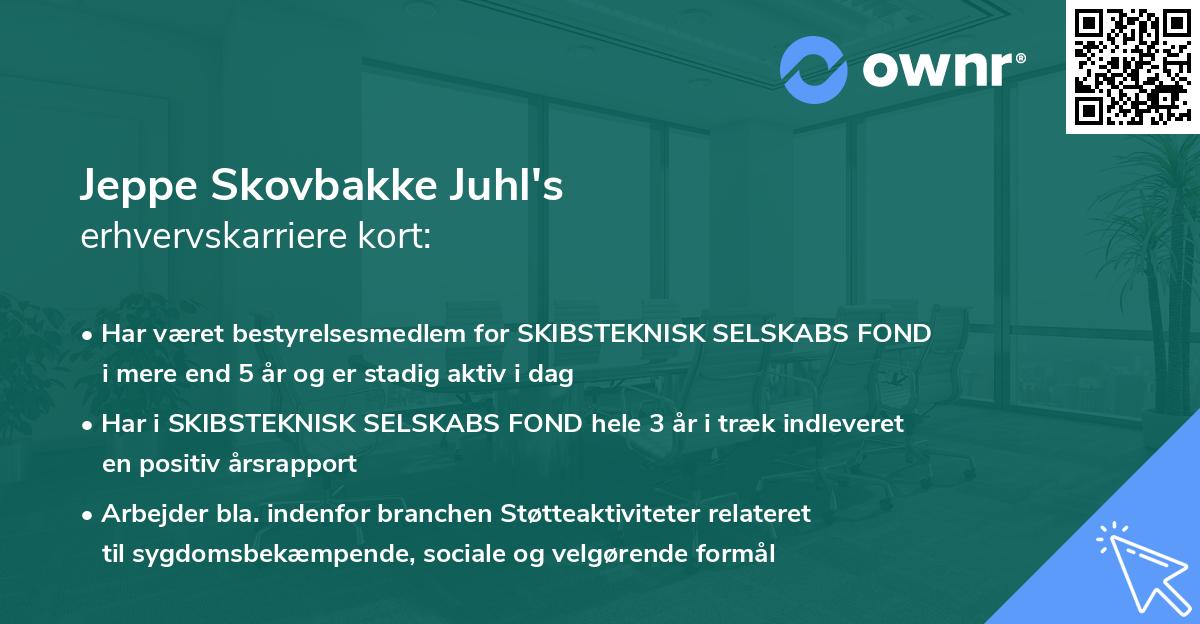 Jeppe Skovbakke Juhl's erhvervskarriere kort