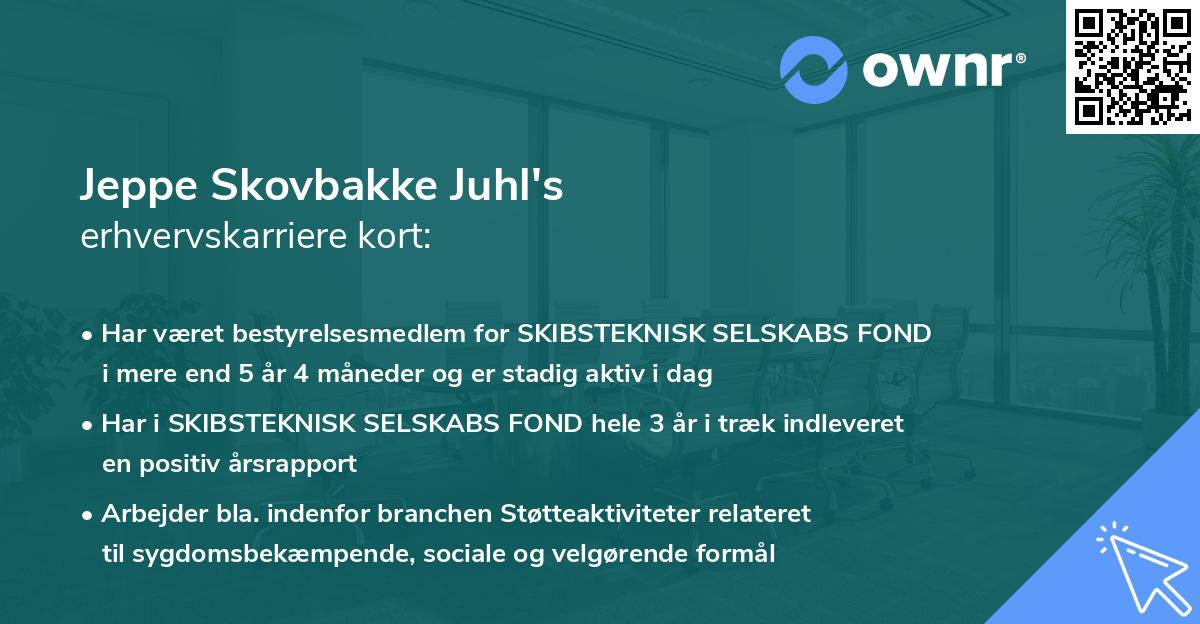 Jeppe Skovbakke Juhl's erhvervskarriere kort