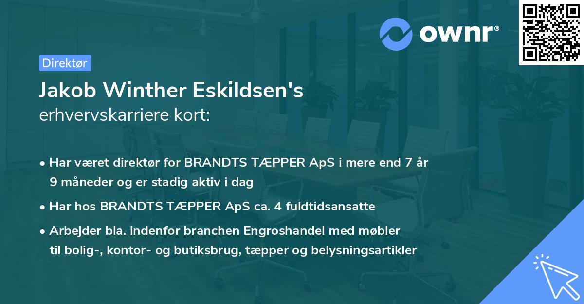 Jakob Winther Eskildsen's erhvervskarriere kort