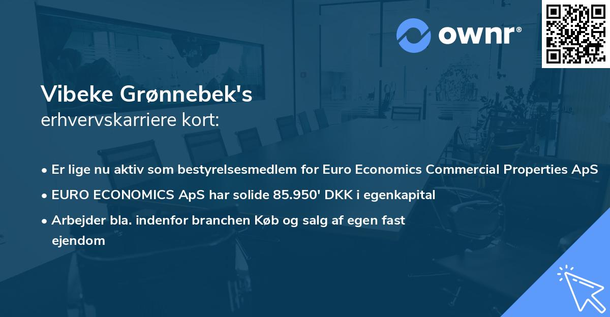 Vibeke Grønnebek's erhvervskarriere kort