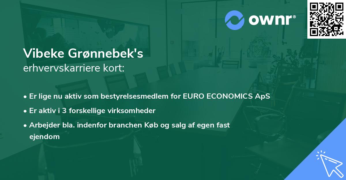 Vibeke Grønnebek's erhvervskarriere kort