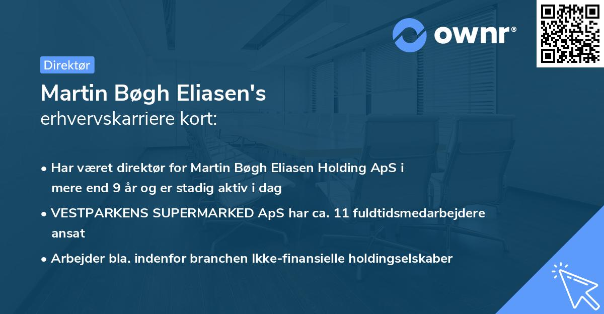 Martin Bøgh Eliasen's erhvervskarriere kort