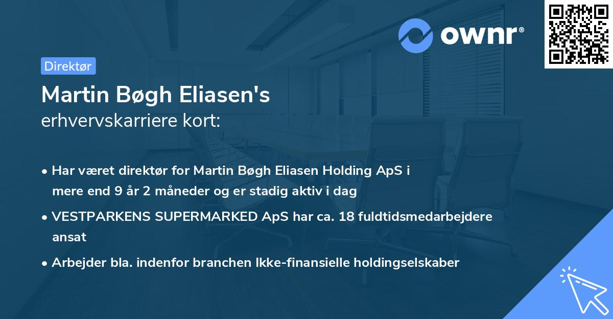 Martin Bøgh Eliasen's erhvervskarriere kort