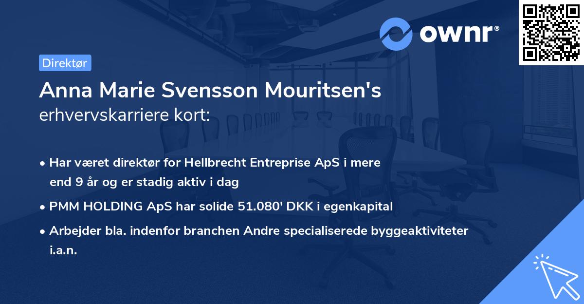 Anna Marie Svensson Mouritsen's erhvervskarriere kort