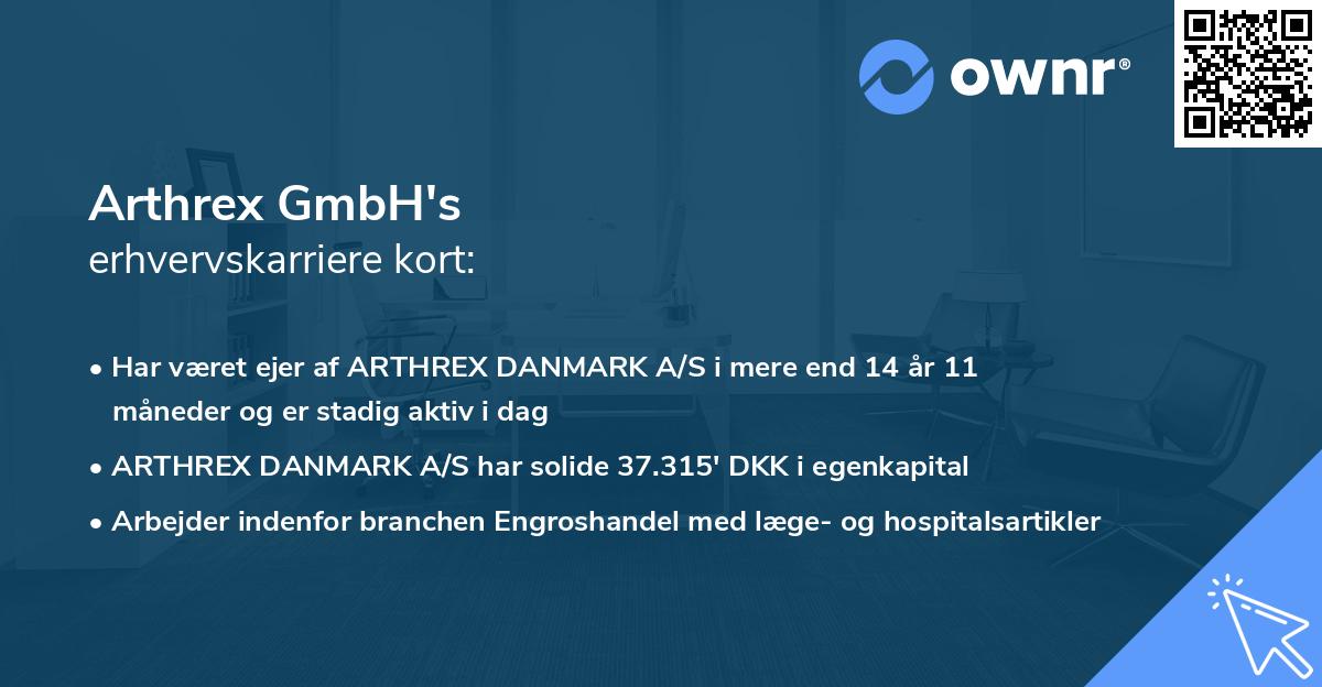 Arthrex GmbH's erhvervskarriere kort