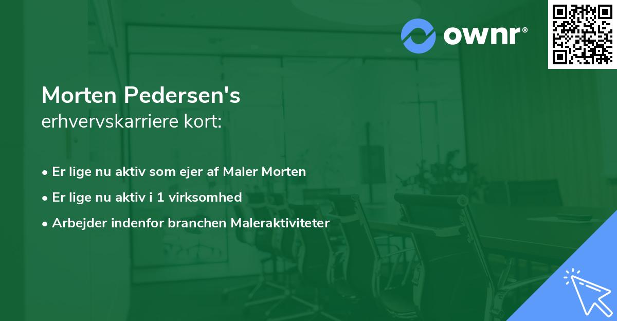 Morten Pedersen's erhvervskarriere kort