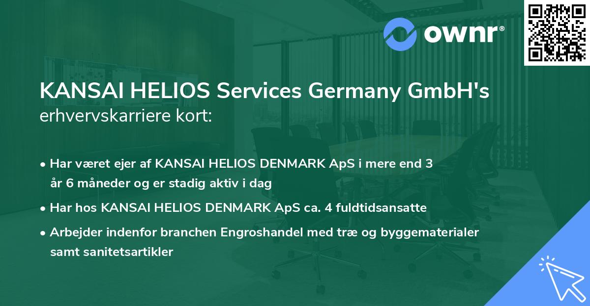 KANSAI HELIOS Services Germany GmbH's erhvervskarriere kort