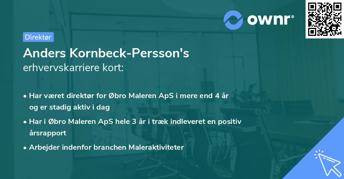 Anders Kornbeck-Persson's erhvervskarriere kort