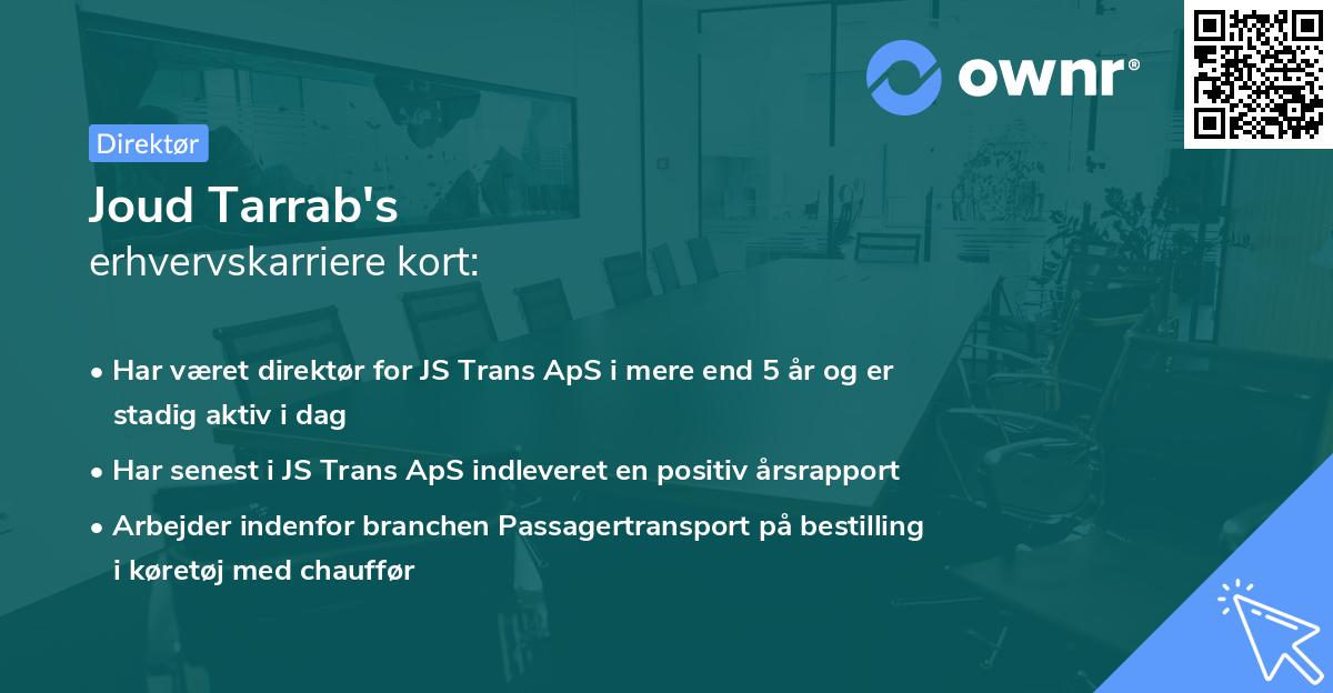 Joud Tarrab's erhvervskarriere kort