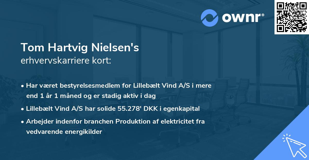 Tom Hartvig Nielsen's erhvervskarriere kort