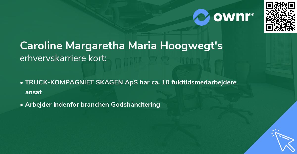 Caroline Margaretha Maria Hoogwegt's erhvervskarriere kort