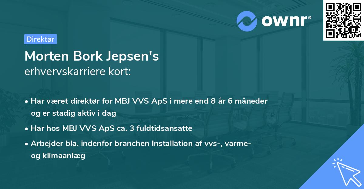 Morten Bork Jepsen's erhvervskarriere kort