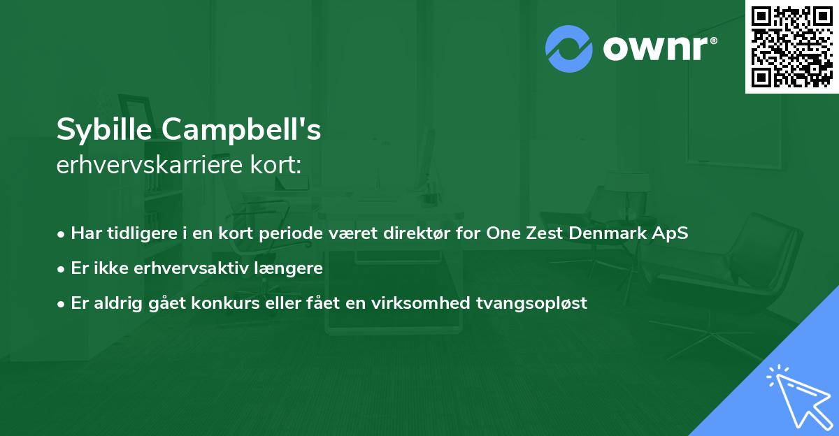 Sybille Campbell's erhvervskarriere kort