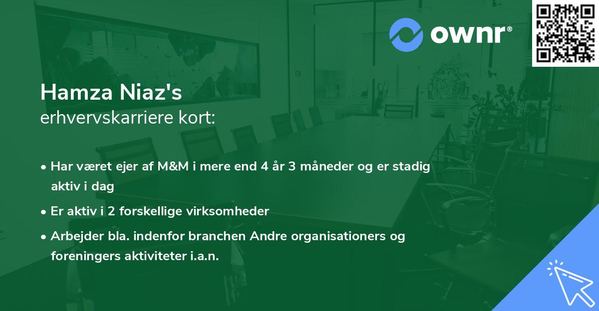 Hamza Niaz's erhvervskarriere kort