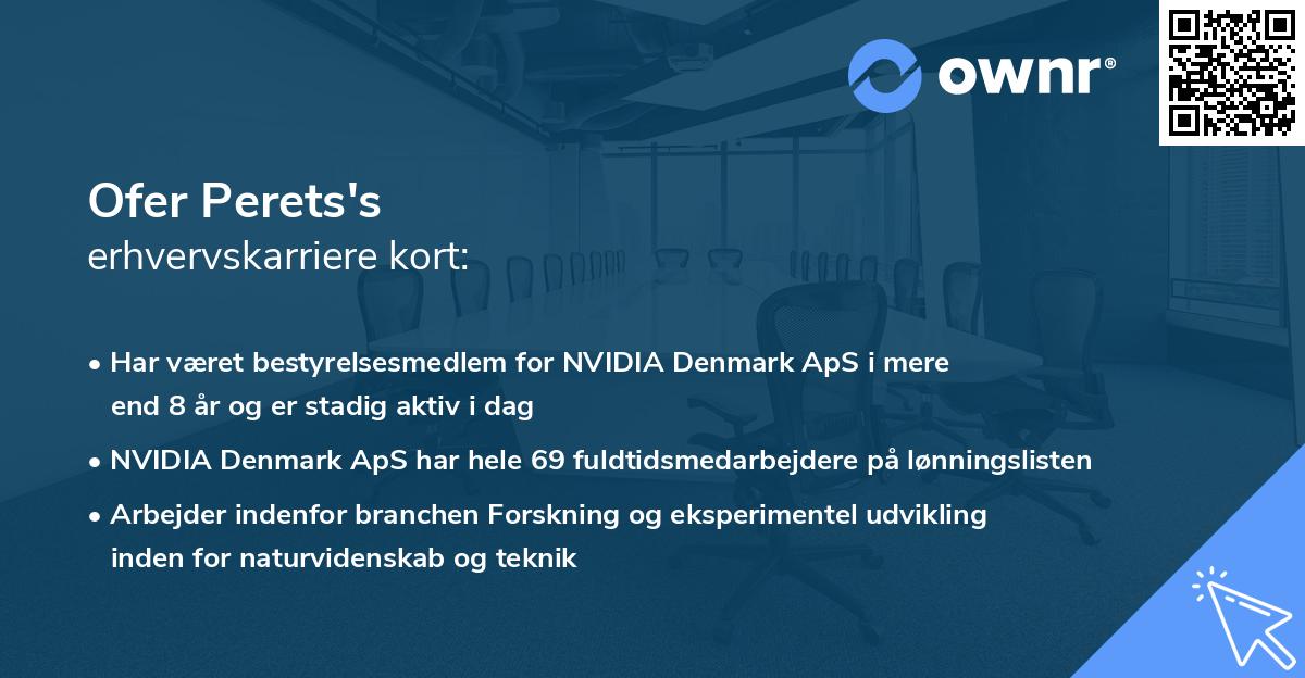 Ofer Perets's erhvervskarriere kort