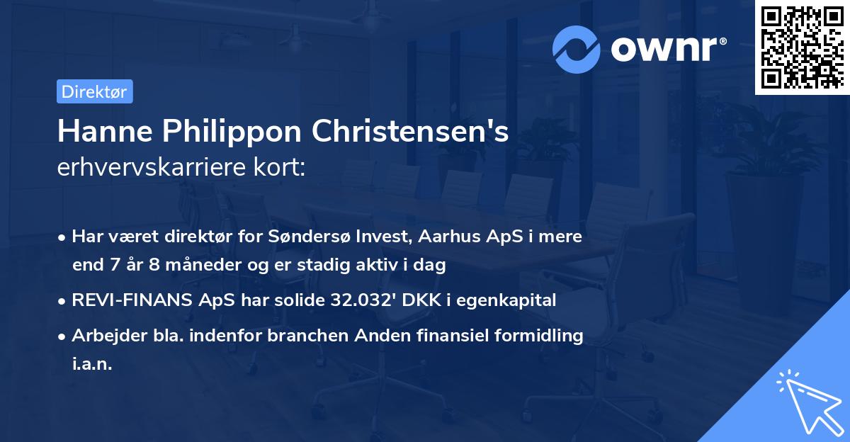 Hanne Philippon Christensen's erhvervskarriere kort