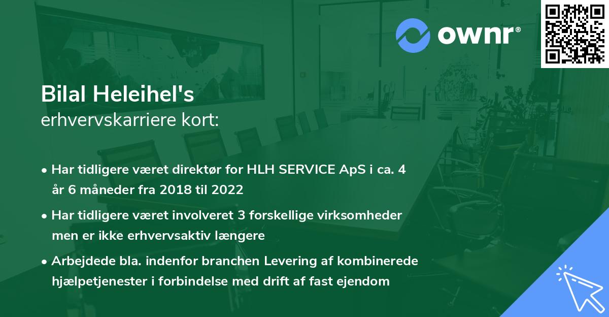 Bilal Heleihel's erhvervskarriere kort