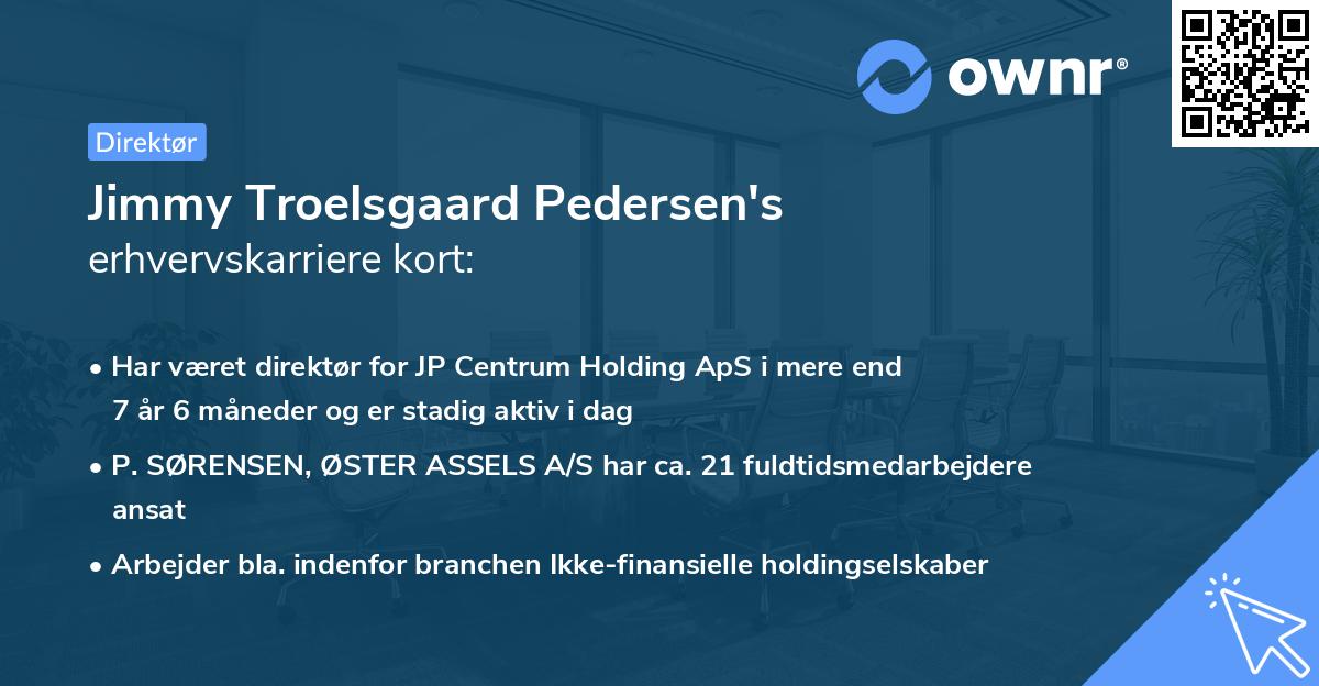 Jimmy Troelsgaard Pedersen's erhvervskarriere kort