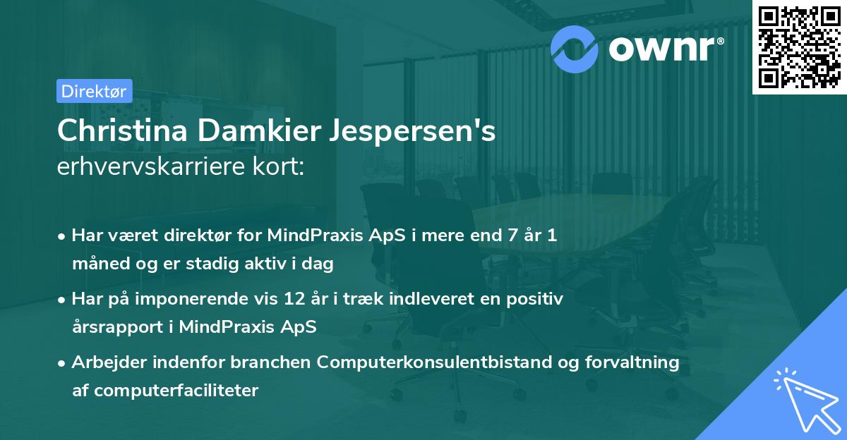 Christina Damkier Jespersen's erhvervskarriere kort