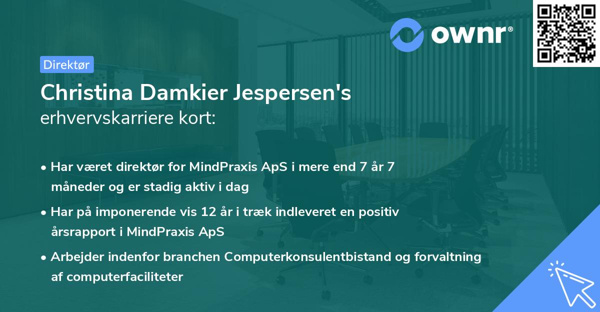 Christina Damkier Jespersen's erhvervskarriere kort