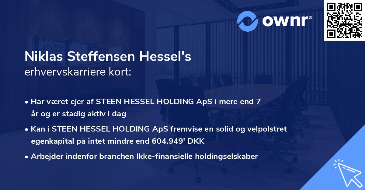 Niklas Steffensen Hessel's erhvervskarriere kort
