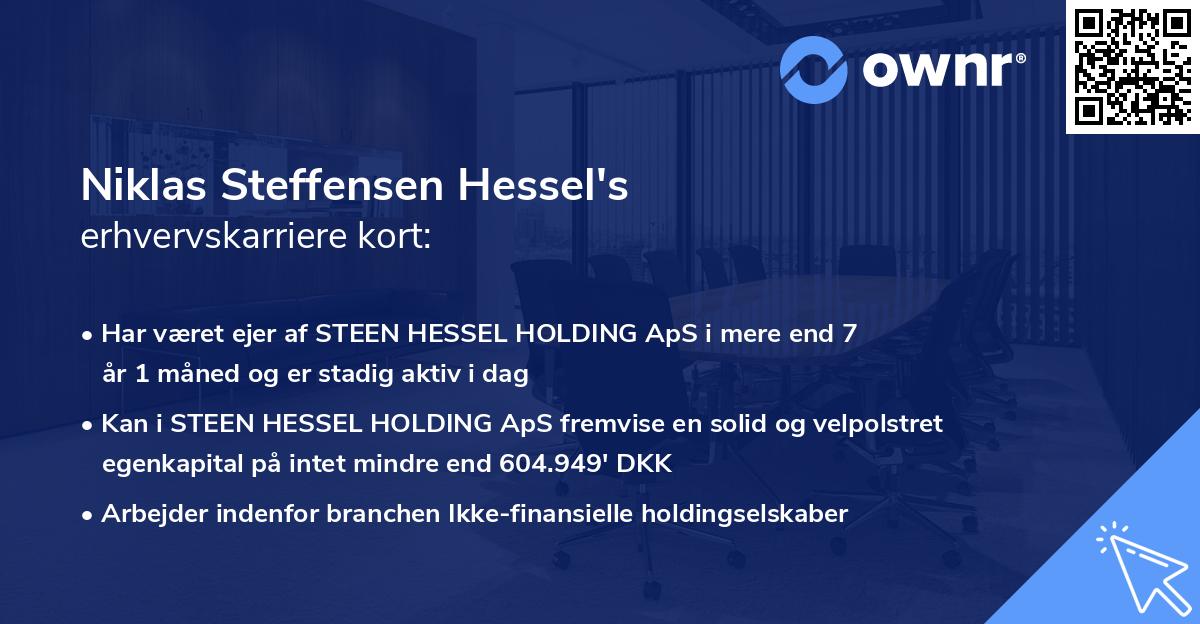 Niklas Steffensen Hessel's erhvervskarriere kort