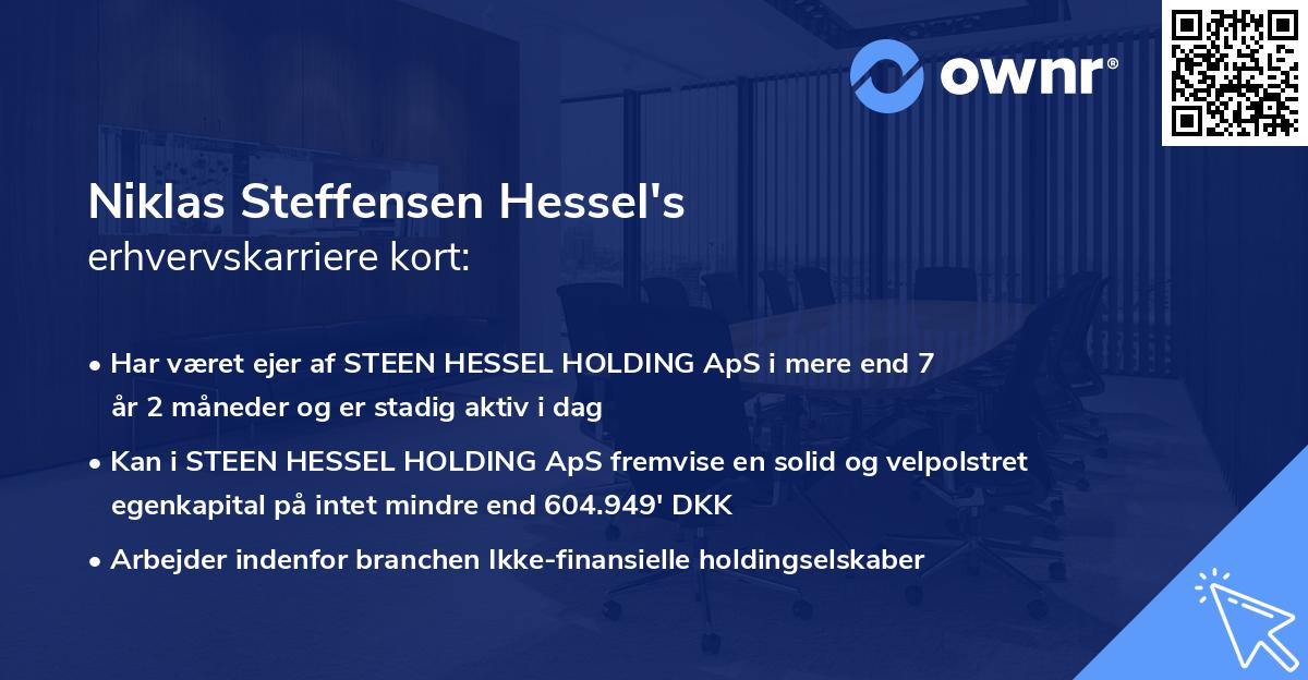 Niklas Steffensen Hessel's erhvervskarriere kort