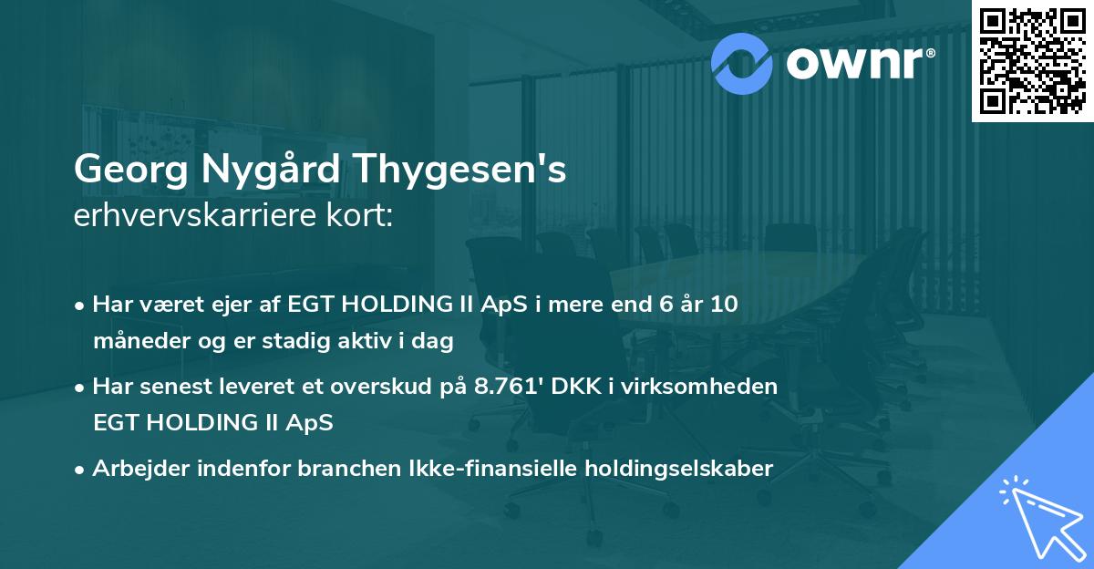 Georg Nygård Thygesen's erhvervskarriere kort