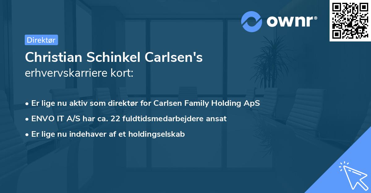 Christian Schinkel Carlsen's erhvervskarriere kort