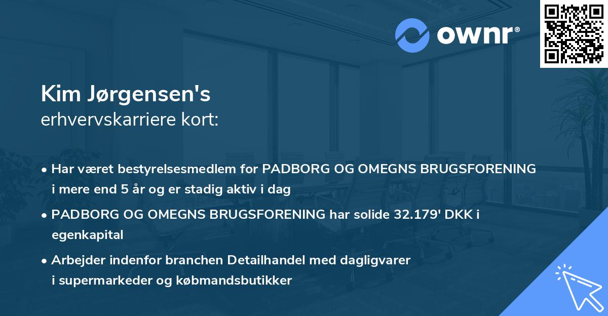 Kim Jørgensen's erhvervskarriere kort