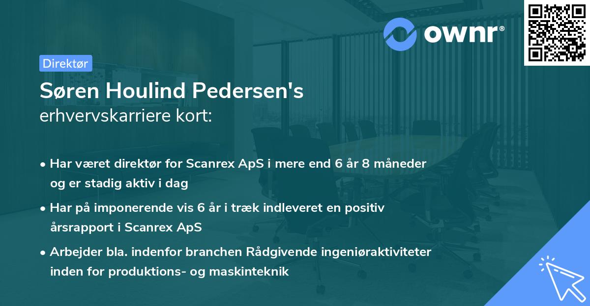 Søren Houlind Pedersen's erhvervskarriere kort