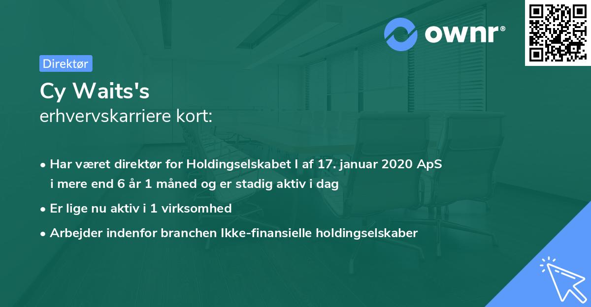 Cy Waits's erhvervskarriere kort