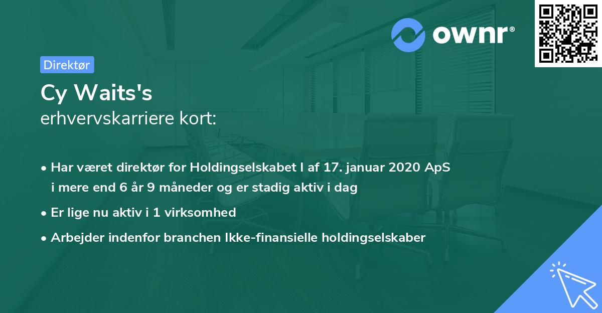 Cy Waits's erhvervskarriere kort