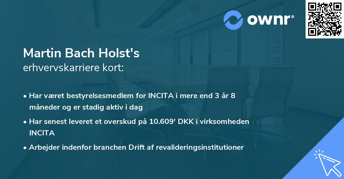Martin Bach Holst's erhvervskarriere kort