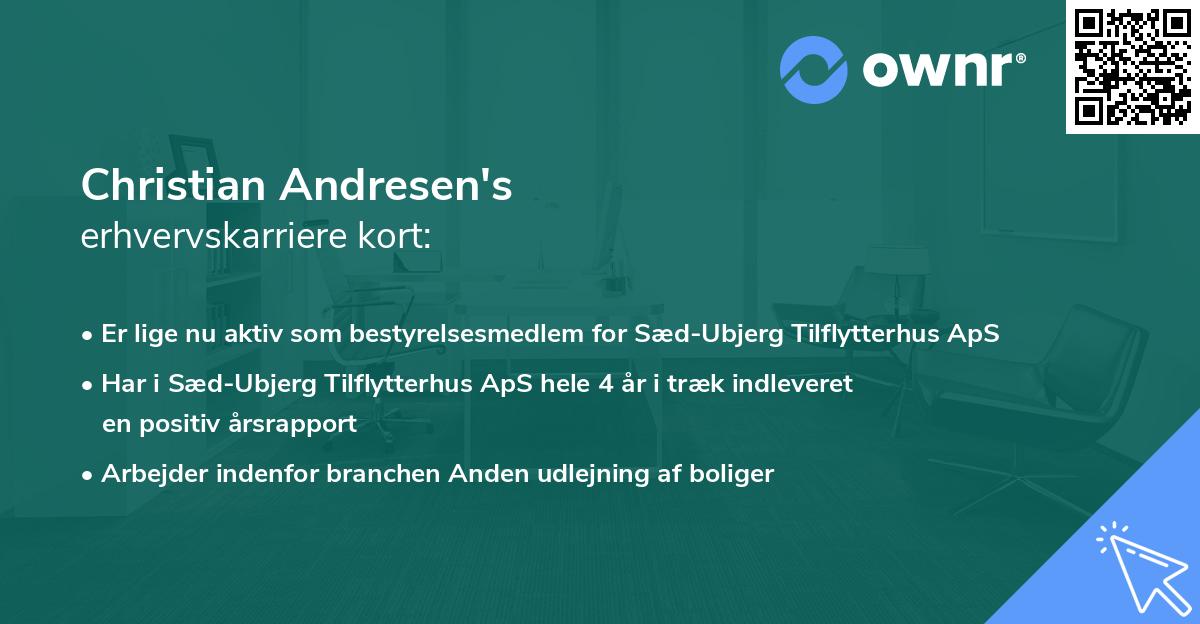 Christian Andresen's erhvervskarriere kort