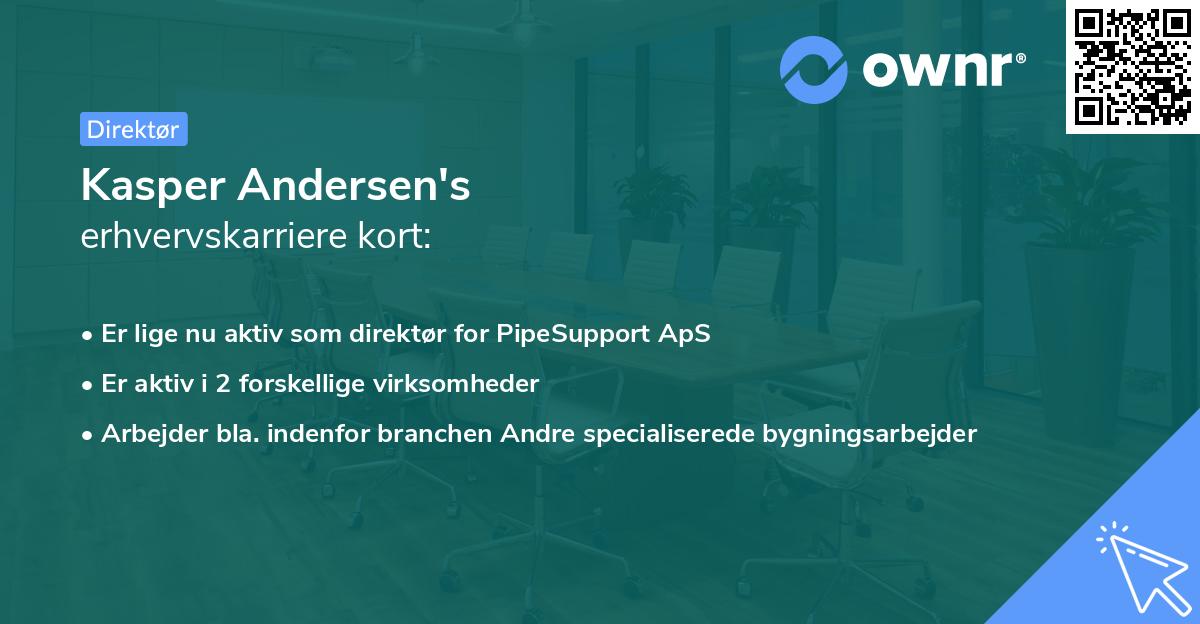 Kasper Andersen's erhvervskarriere kort