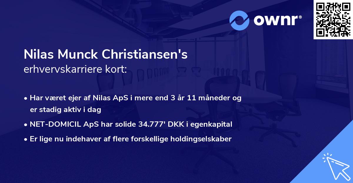 Nilas Munck Christiansen's erhvervskarriere kort