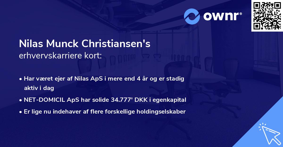 Nilas Munck Christiansen's erhvervskarriere kort